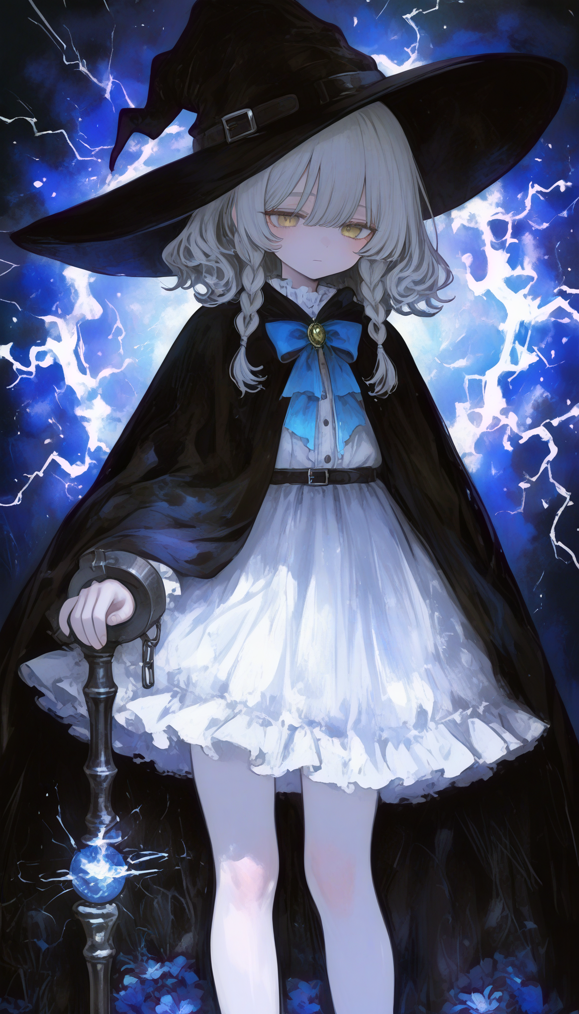 Personaje de bruja de anime generado con técnica de anclaje de prompt basada en rol