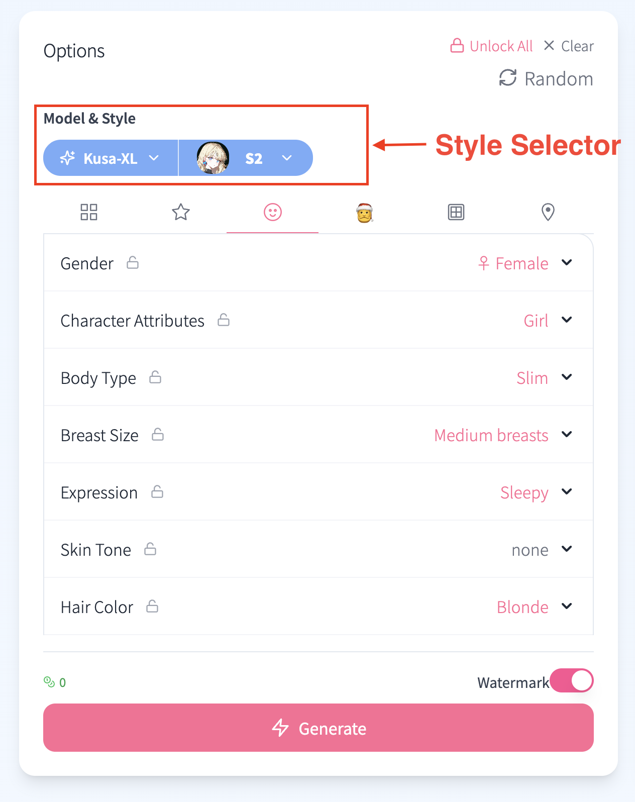 Función de Selector de Estilo