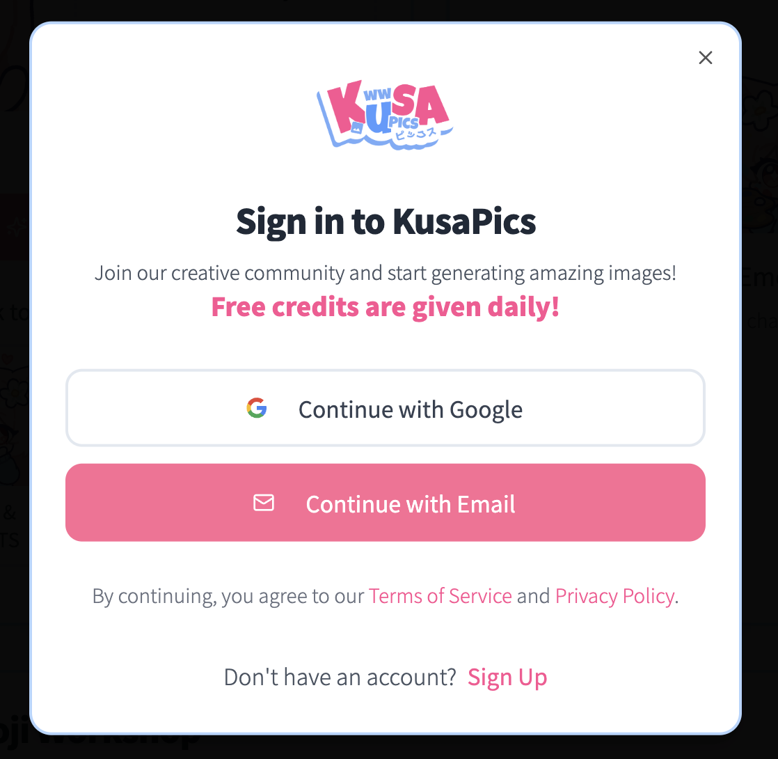 Interfaz de la página de inicio de KusArt AI Image Animator