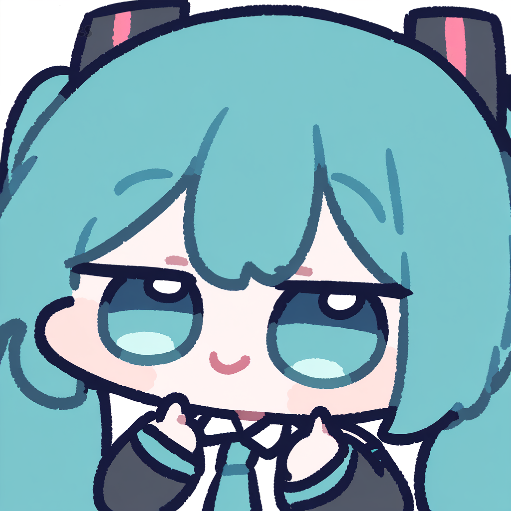 Hatsune Miku character with turquoise hair