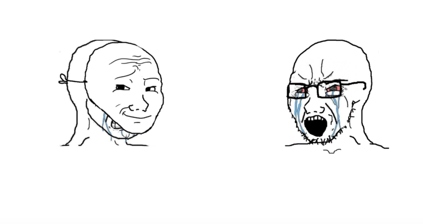 泪流满面的哭泣 Wojak 反应脸