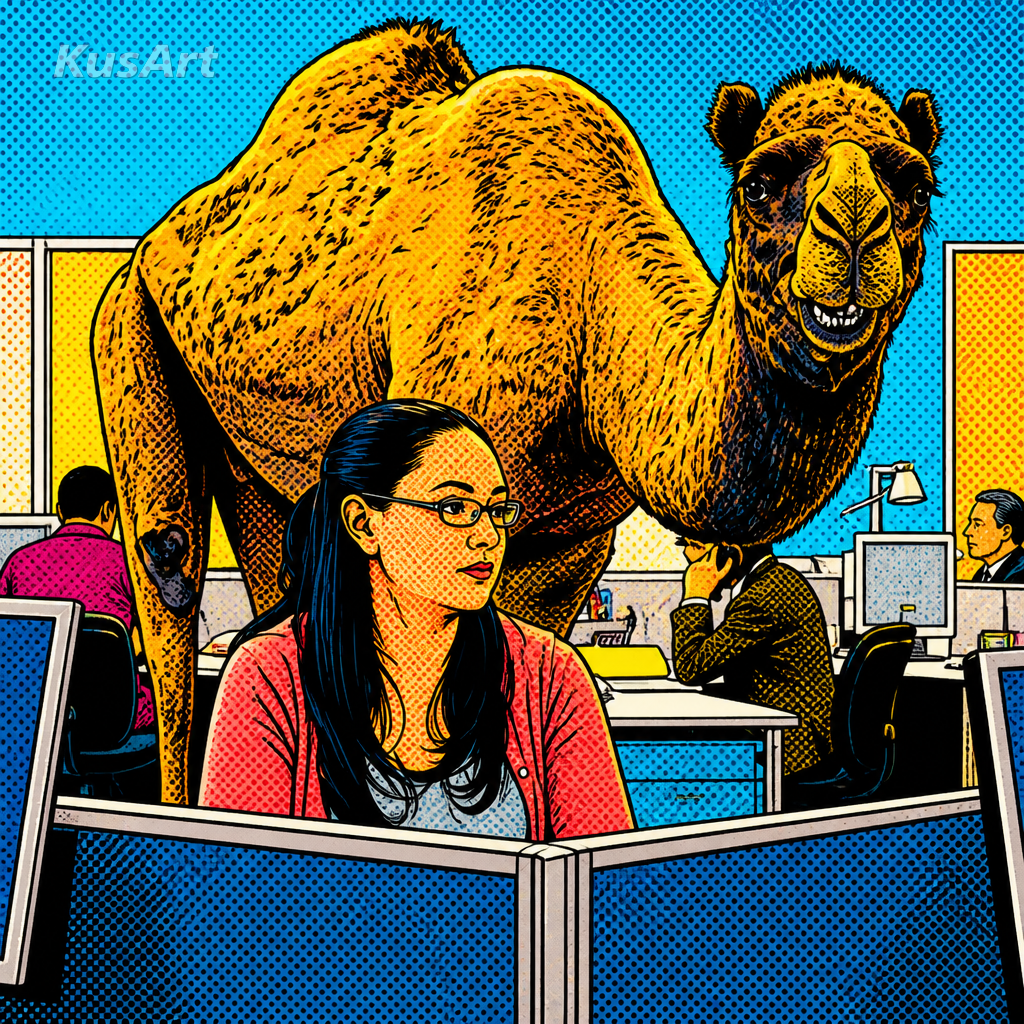 Meme del «hump day» con un nuevo estilo de brillante ilustración de cómic pop-art