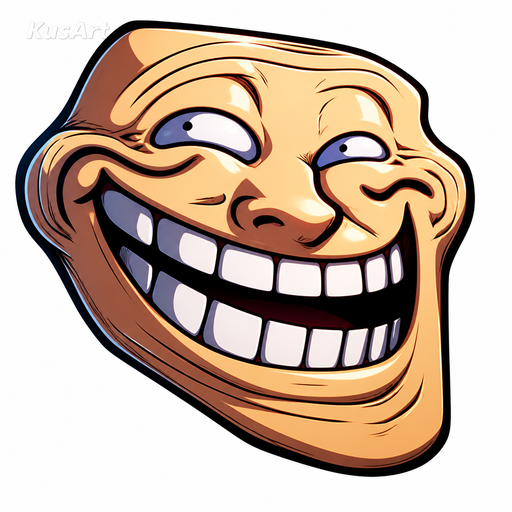 Caras de meme redesenhadas como ilustração anime com cel shading vibrante