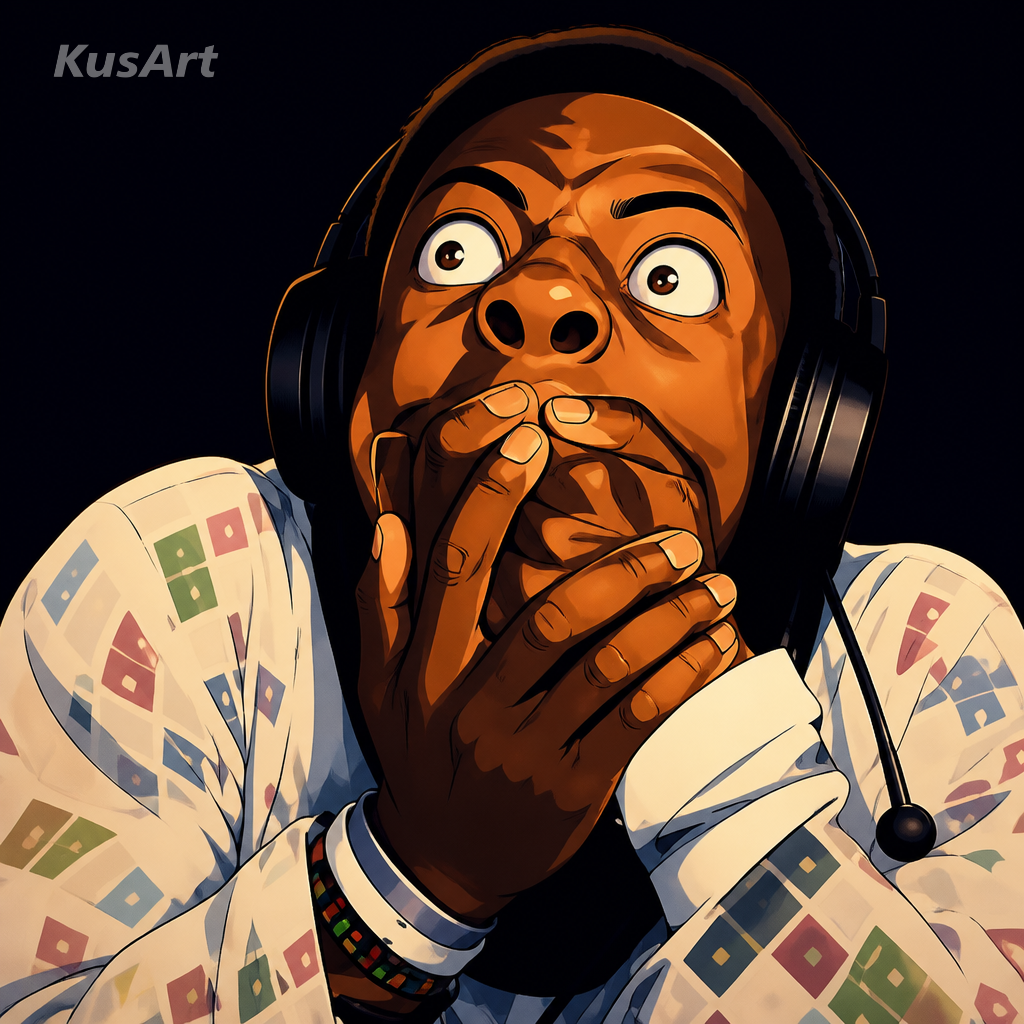 Meme Speed face redibujado como ilustración anime con cel shading vibrante