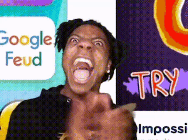 Reacción gritando del meme Speed face usada como imagen con leyenda