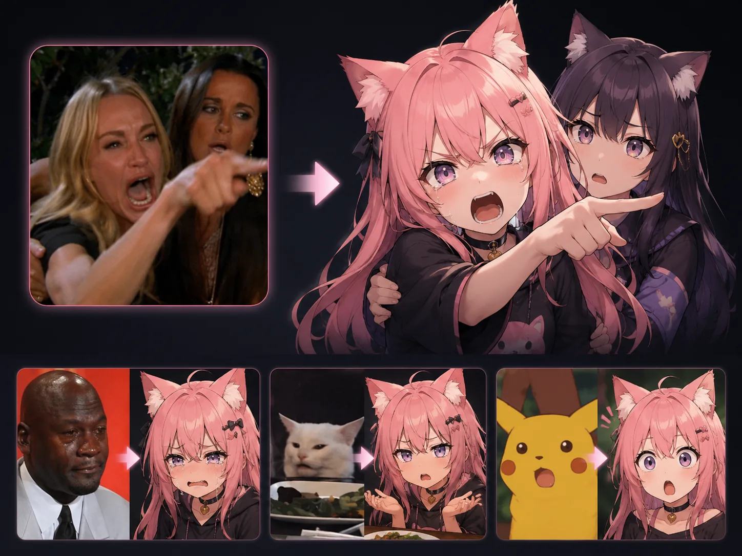 Speech bubble meme reaction image style for Meme Remaker