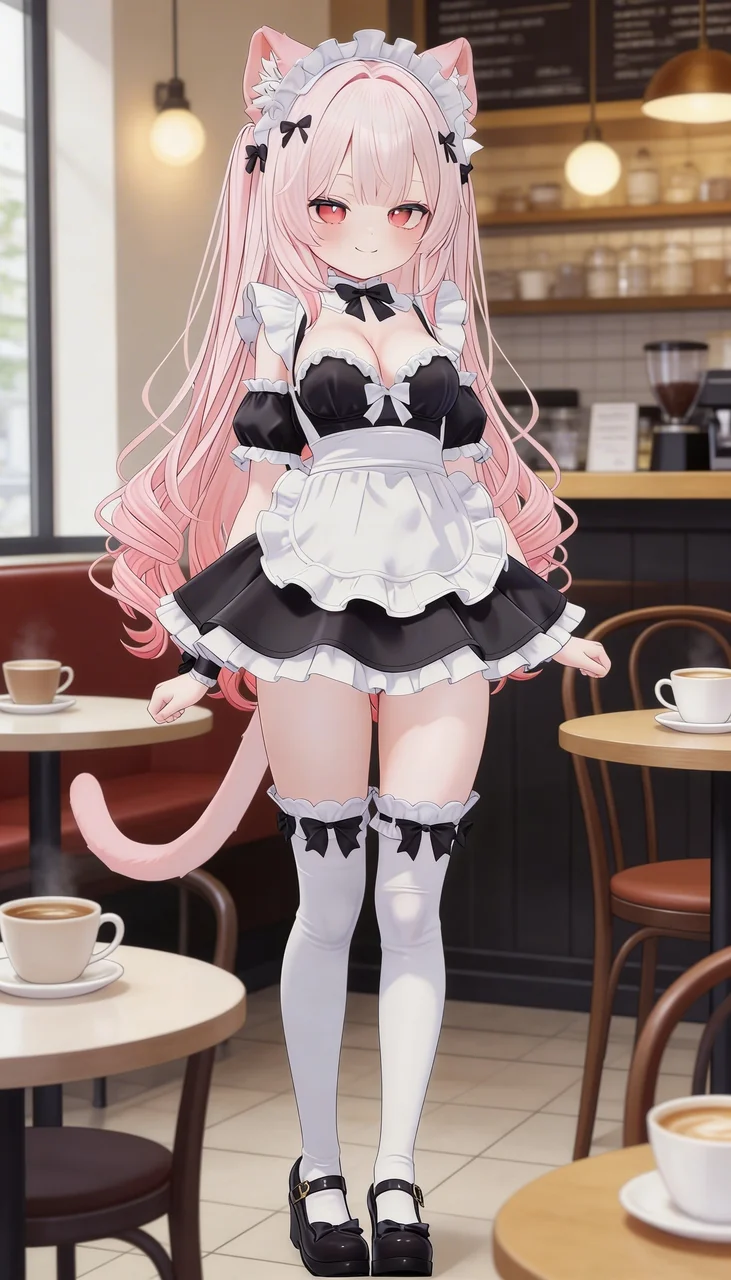 AI character editor background change - cafe scene