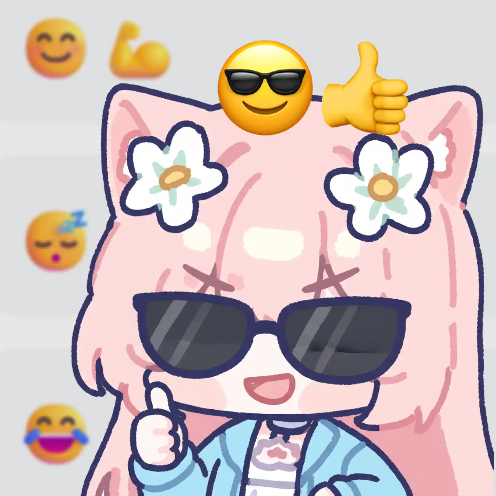 Emoji Workshop - AI 使用 Create Stunning Bright Anime Illustrations 的艺术风格设计自定义表情包。