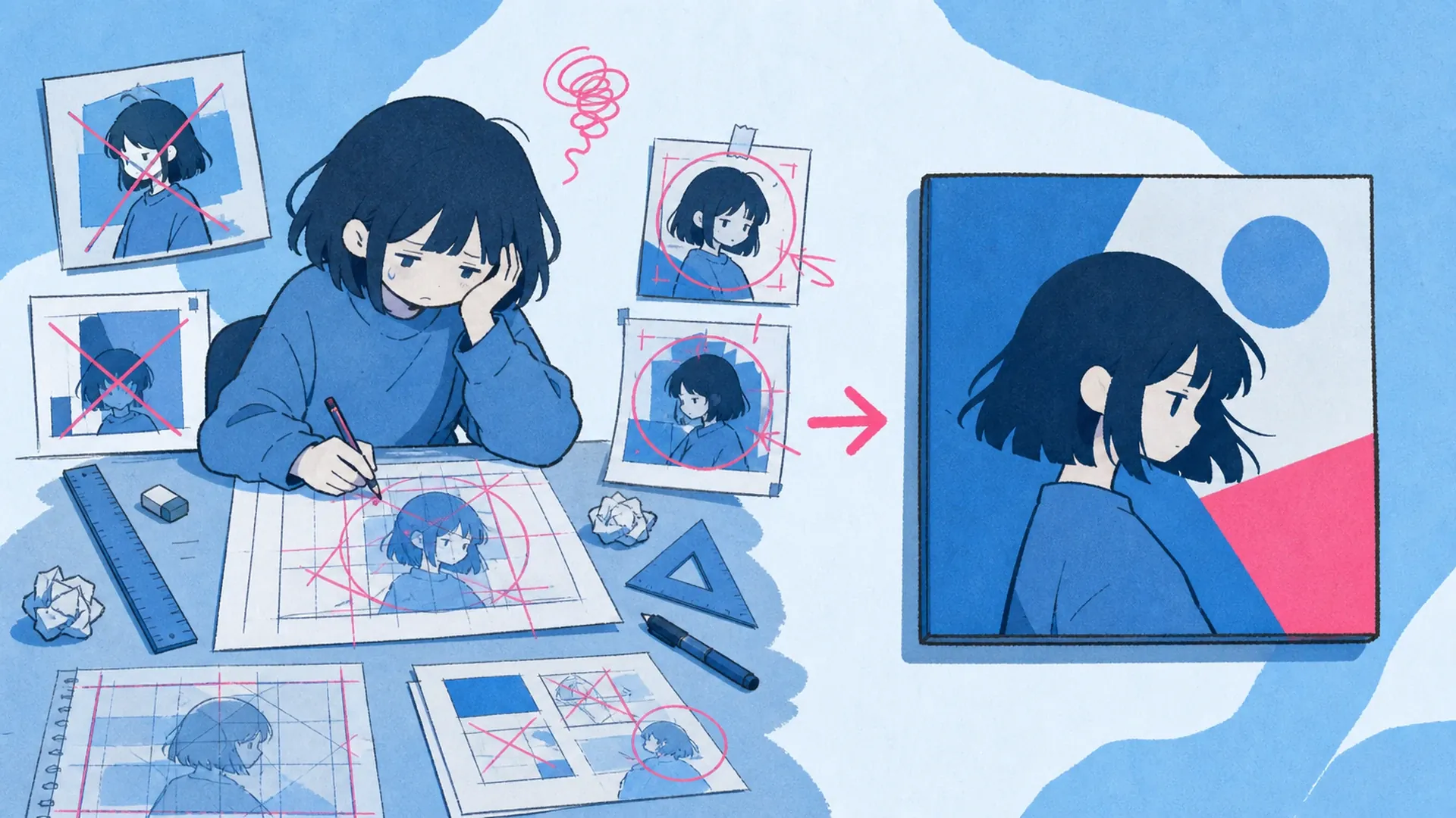 Lo que suele salir mal - AI Creador de Portadas de Álbum Anime