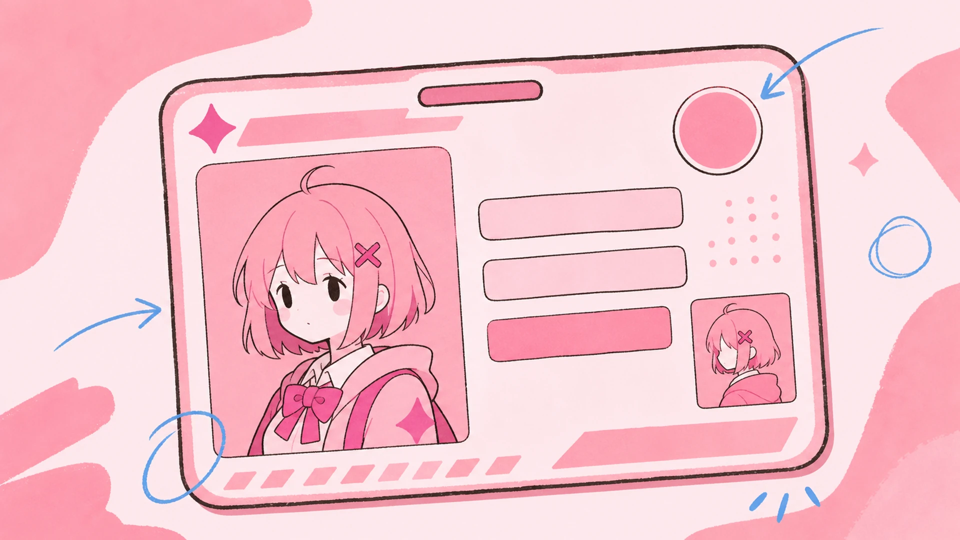 Tarjeta de presentación de VTuber - AI Creador de Carnet Estudiantil Anime