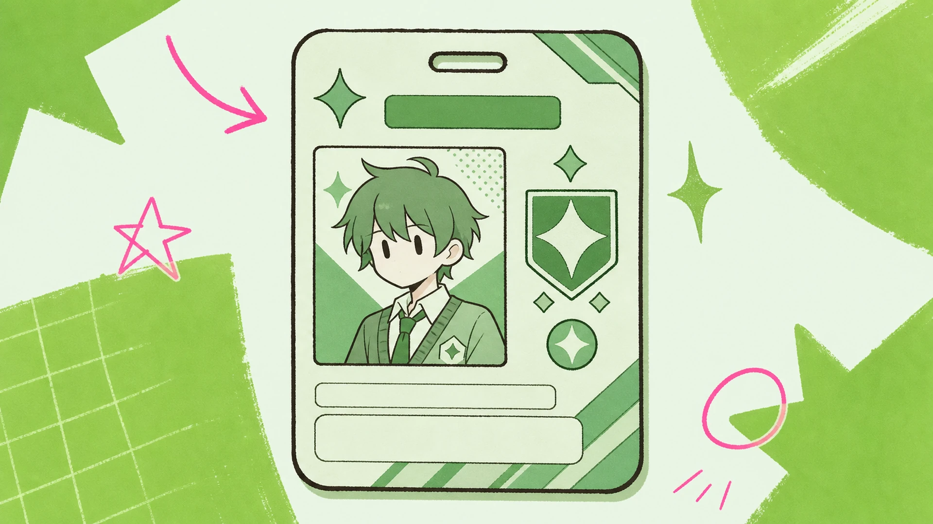 Credencial de miembro del club de fans - AI Creador de Carnet Estudiantil Anime