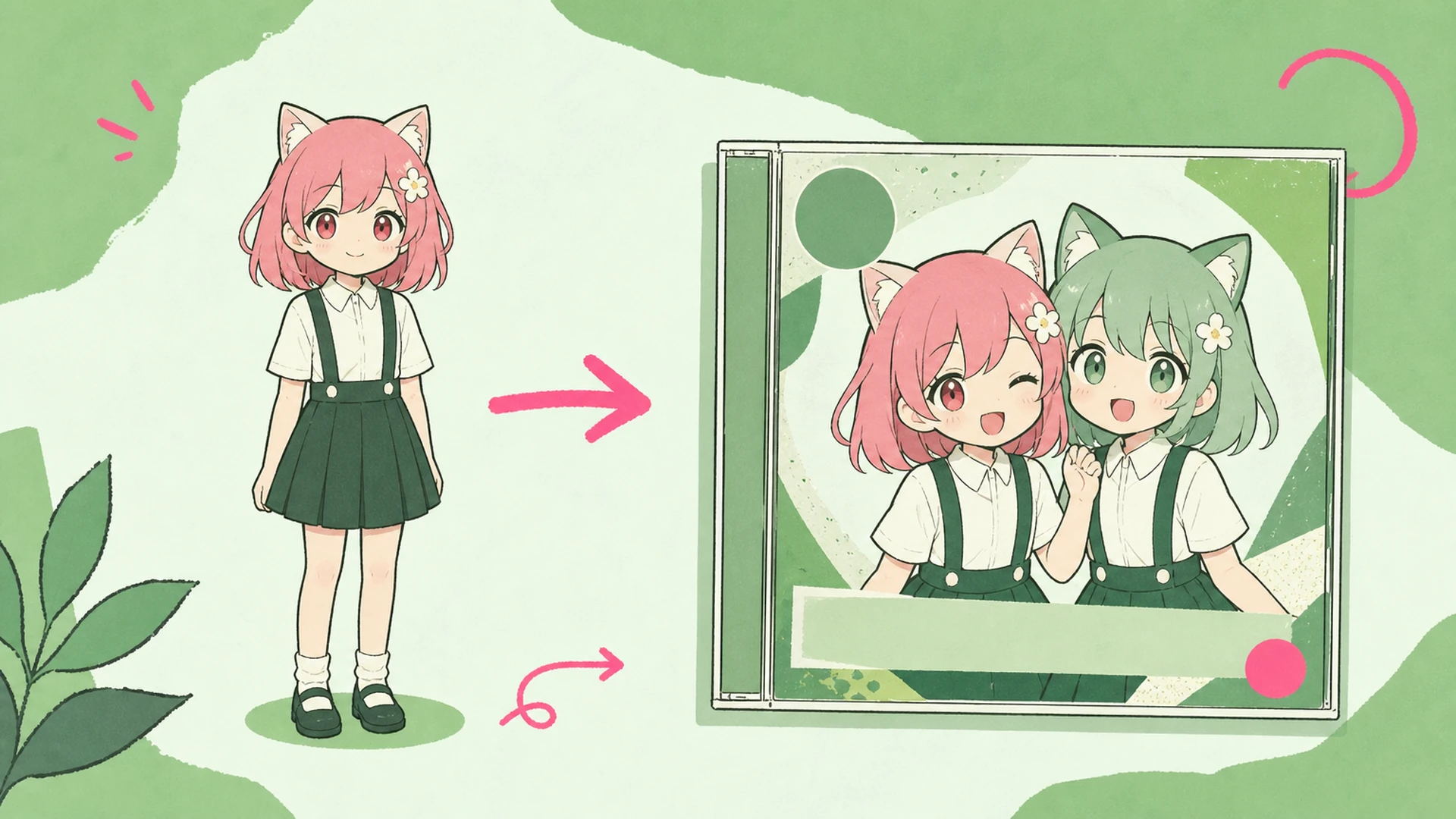 Zwei Gesichter, ein Cover - AI Duo Albumcover-Generator