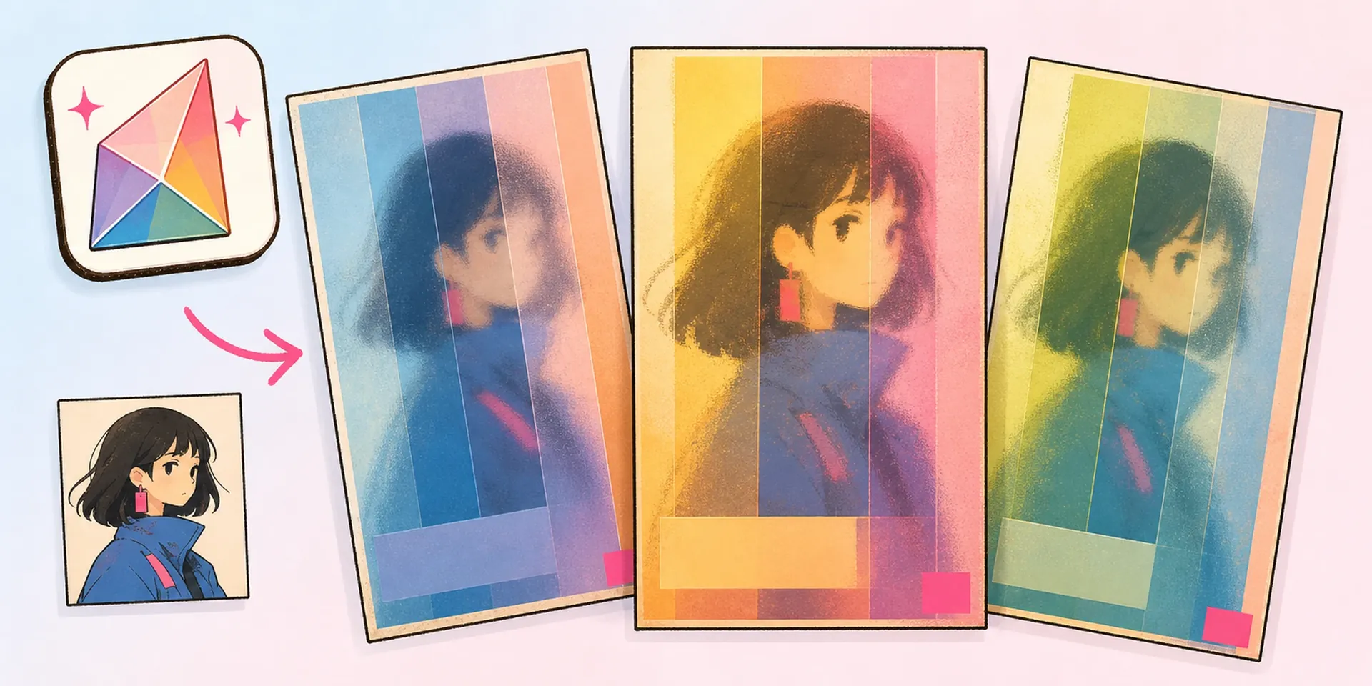 AI Creador de Pósters Anime Prisma Difuminado