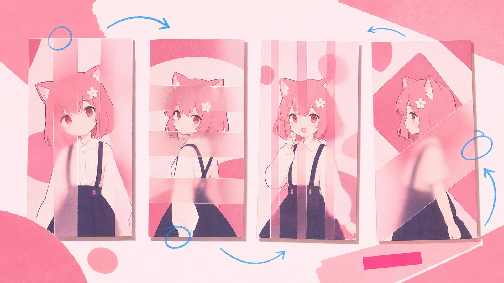 Dónde el rostro a color se gana su lugar - AI Creador de Pósters Anime Prisma Difuminado