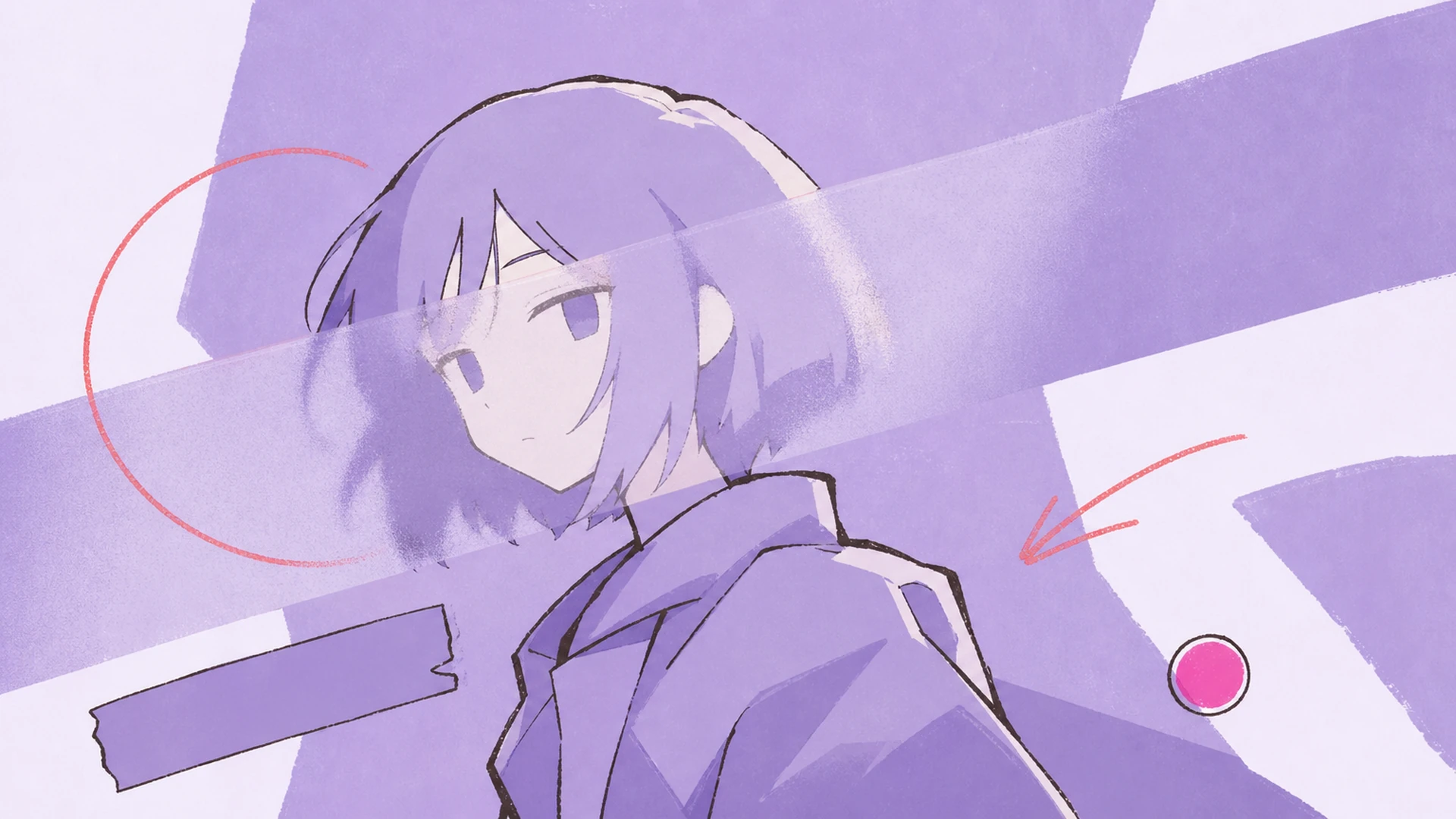 Visual de perfil impactante - AI Creador de Pósters Anime Prisma Difuminado