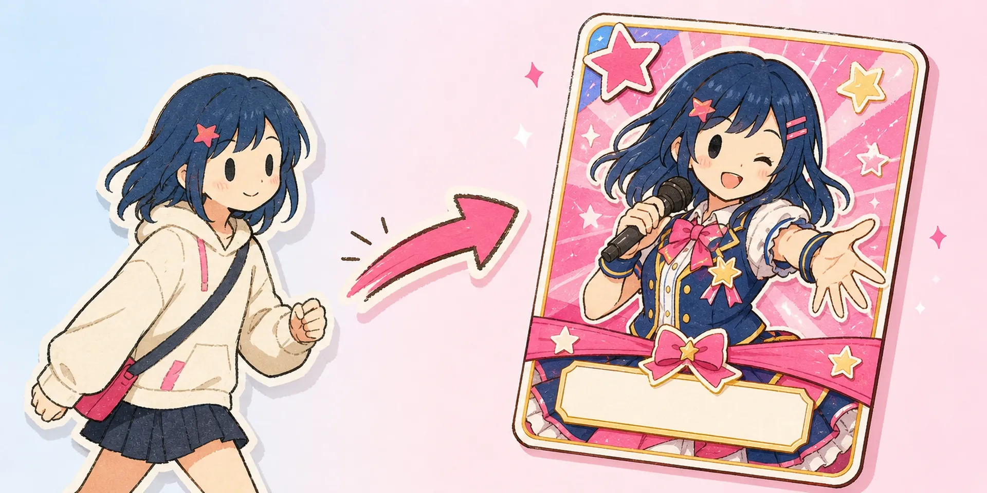 AI Creador de Carnet de Personaje Idol