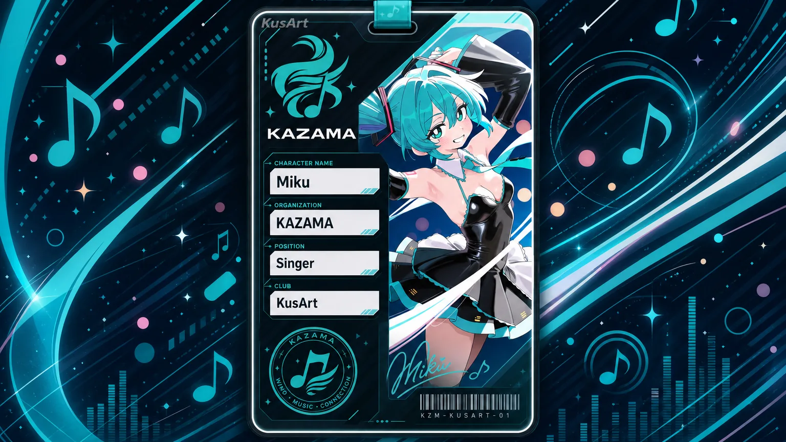 Idol ID Card Maker AI Idol Character ID Card Maker result — After