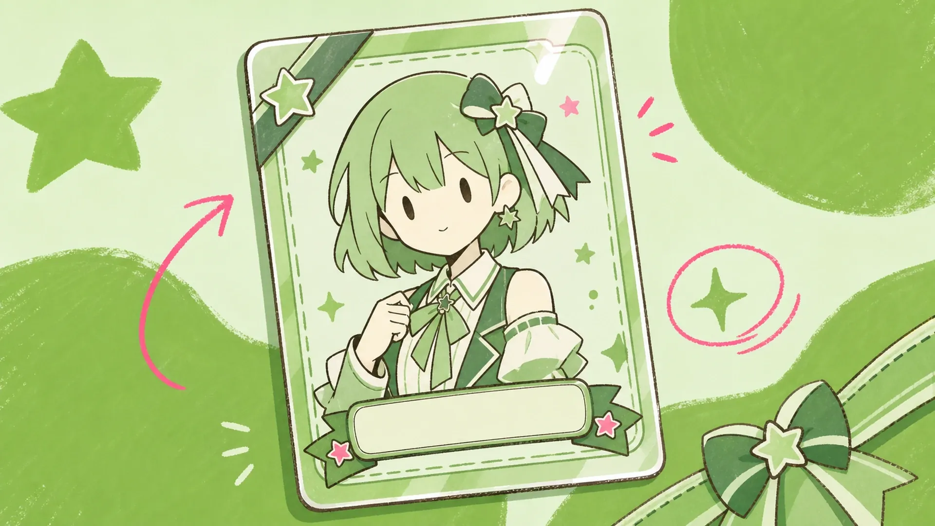 Tarjeta de perfil de idol virtual - AI Creador de Carnet de Personaje Idol
