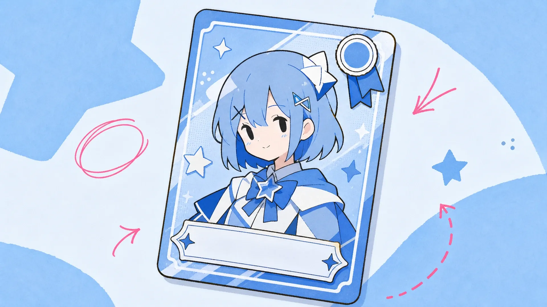 Tarjeta de persona idol de VTuber - AI Creador de Carnet de Personaje Idol