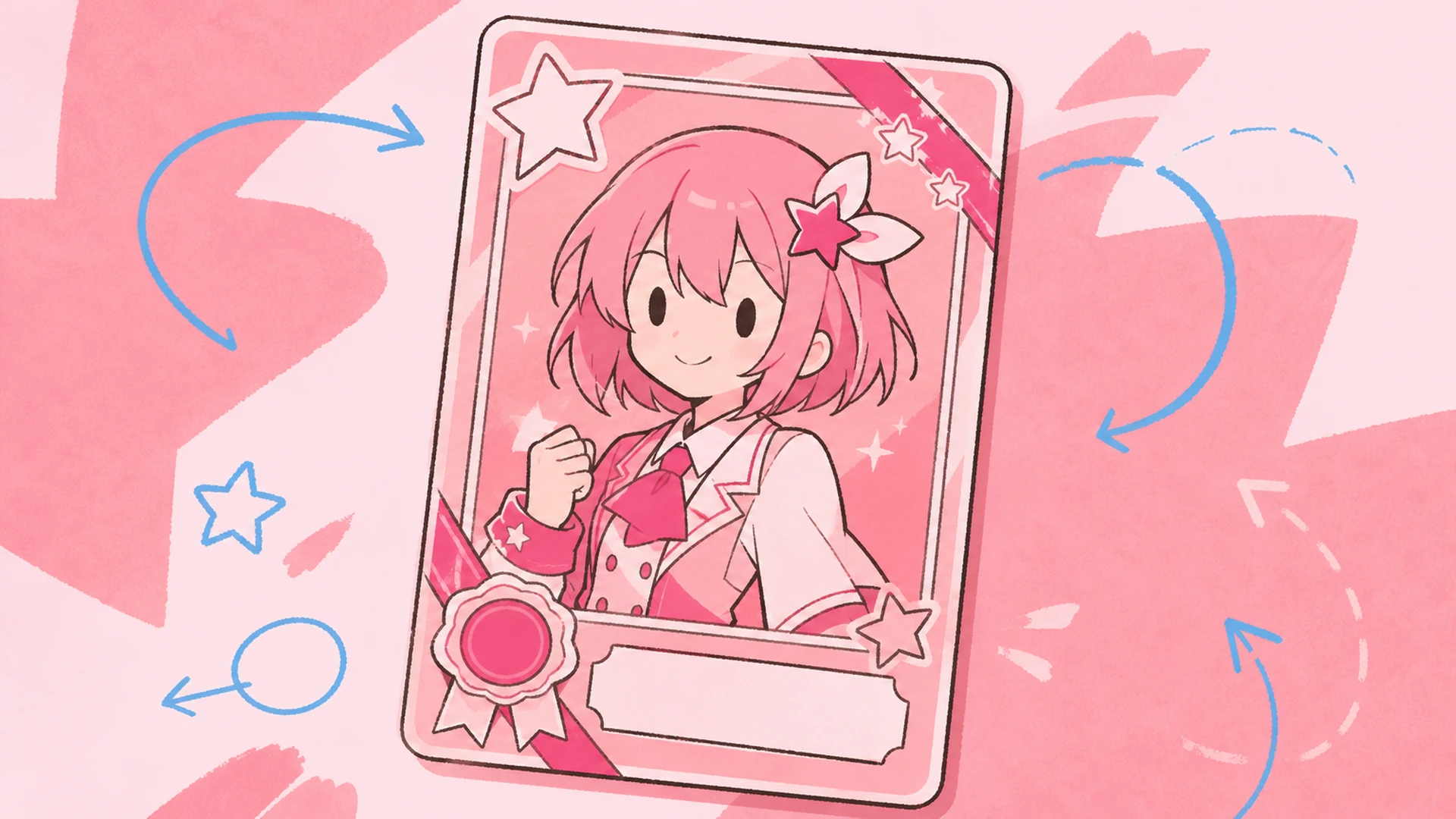 Tarjeta de idol para eventos de fans - AI Creador de Carnet de Personaje Idol