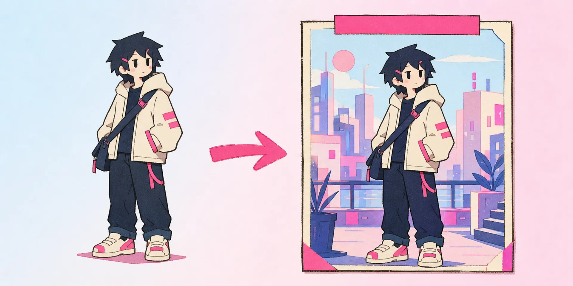 AI Cambiador de Fondos Pastel Cyber