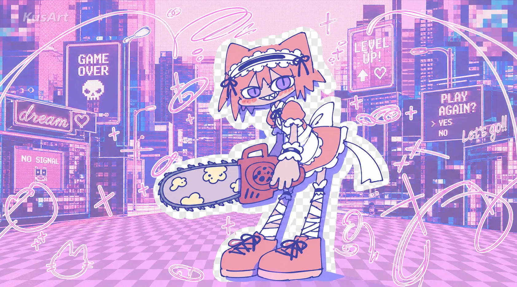 Pastel Cyber Background Changer AI Pastel Cyber Background Changer result — After