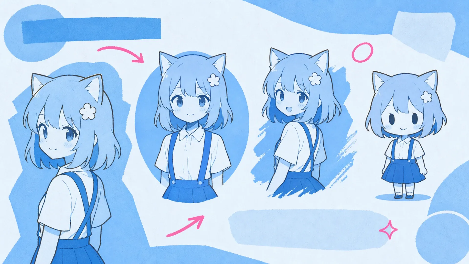 Por qué un solo tono golpea más fuerte - AI Creador de Pósters Anime Monocromo Azul