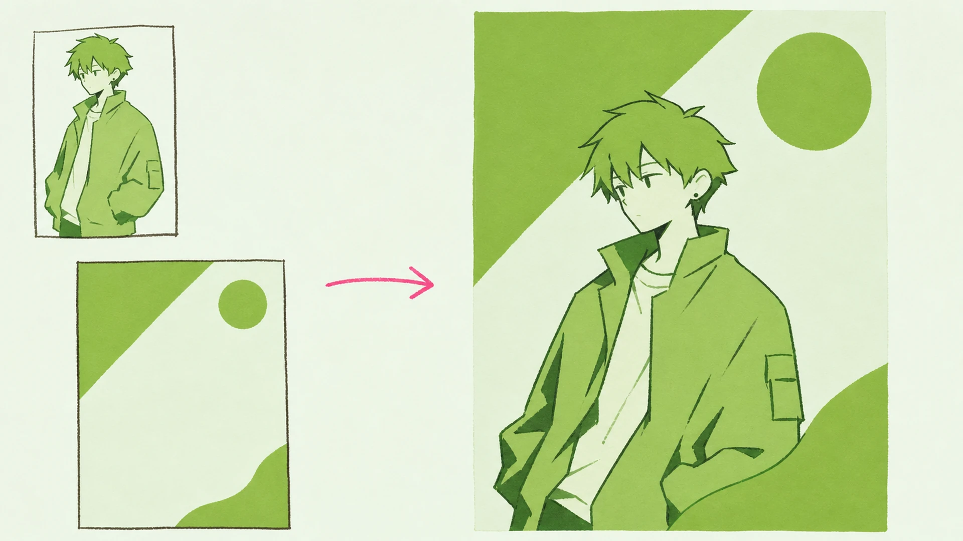 Das Monochrom-Poster, definiert - AI Monochrom Anime-Poster-Generator