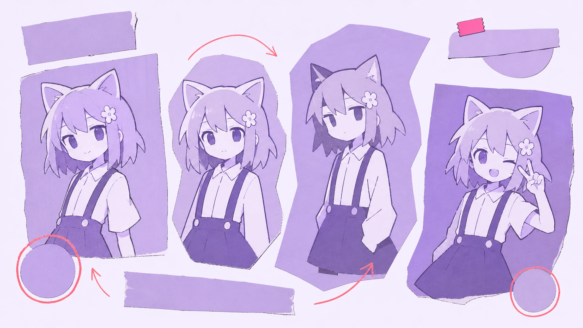 Por qué la amatista se lee como drama - AI Creador de Pósters Anime Monocromo Morado