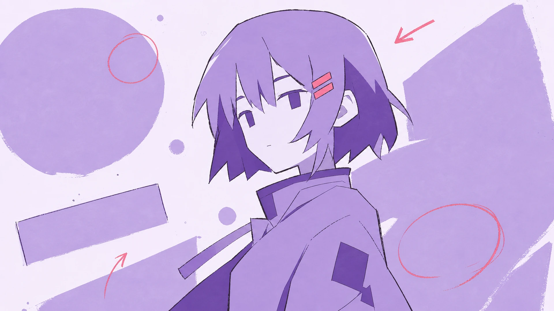 Publicación crepuscular - AI Creador de Pósters Anime Monocromo Morado
