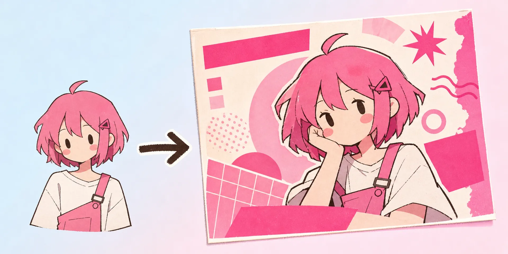 AI Creador de Pósters Editoriales Rosa