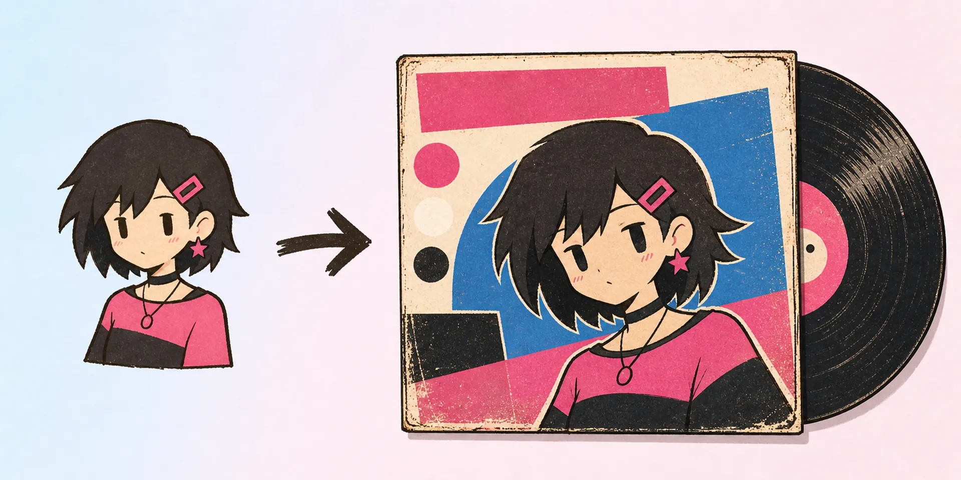 AI Creador de Portadas de Álbum Anime Y2K