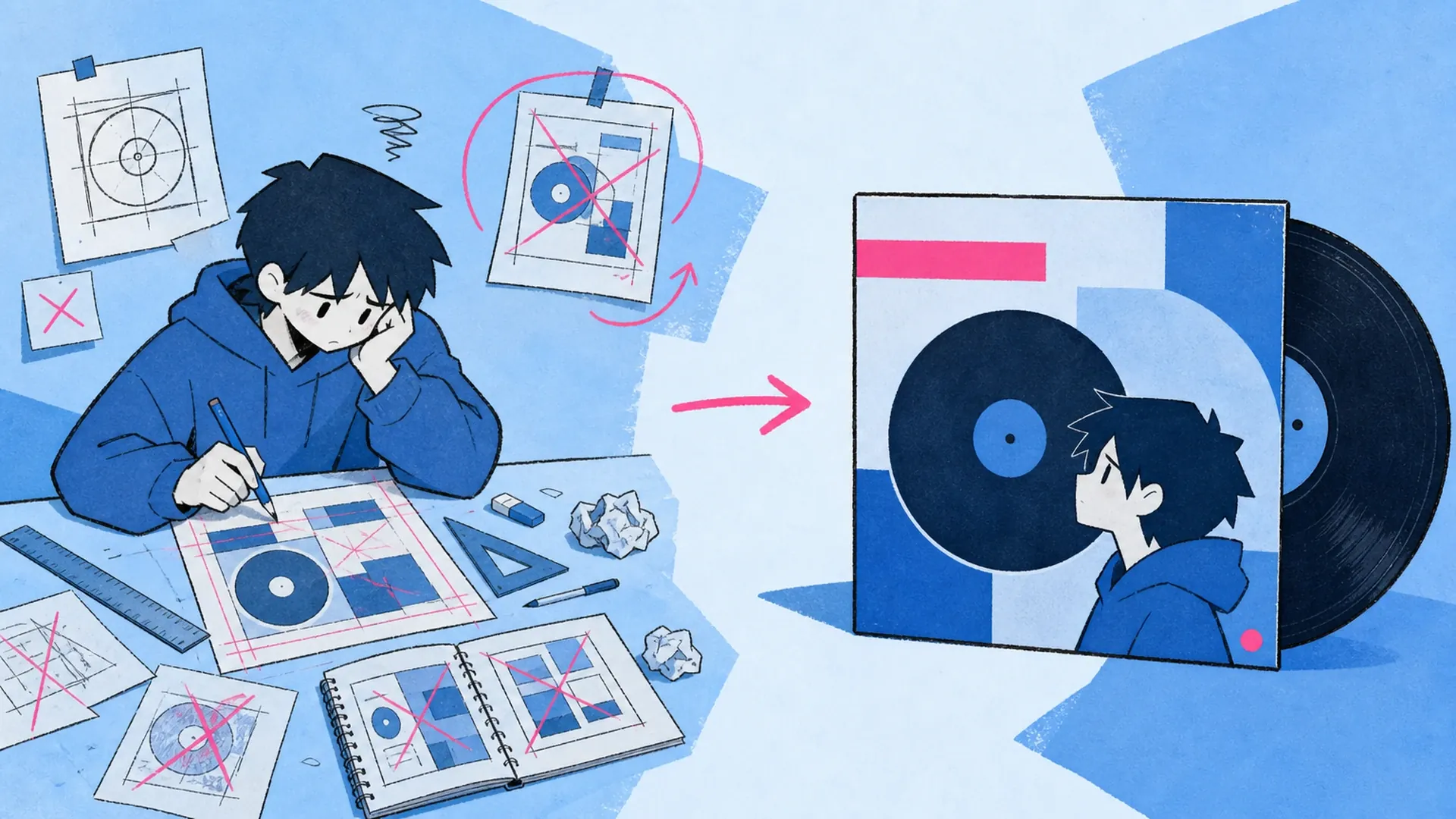 Kein Designstudium? Kein Problem - AI Y2K Anime-Albumcover-Generator